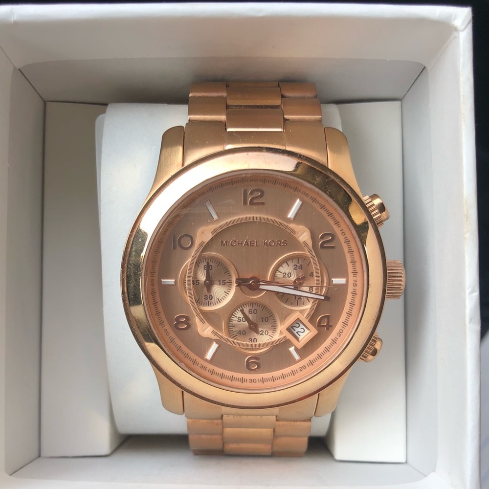 Rose Gold Large watch faced Michael Kors watch